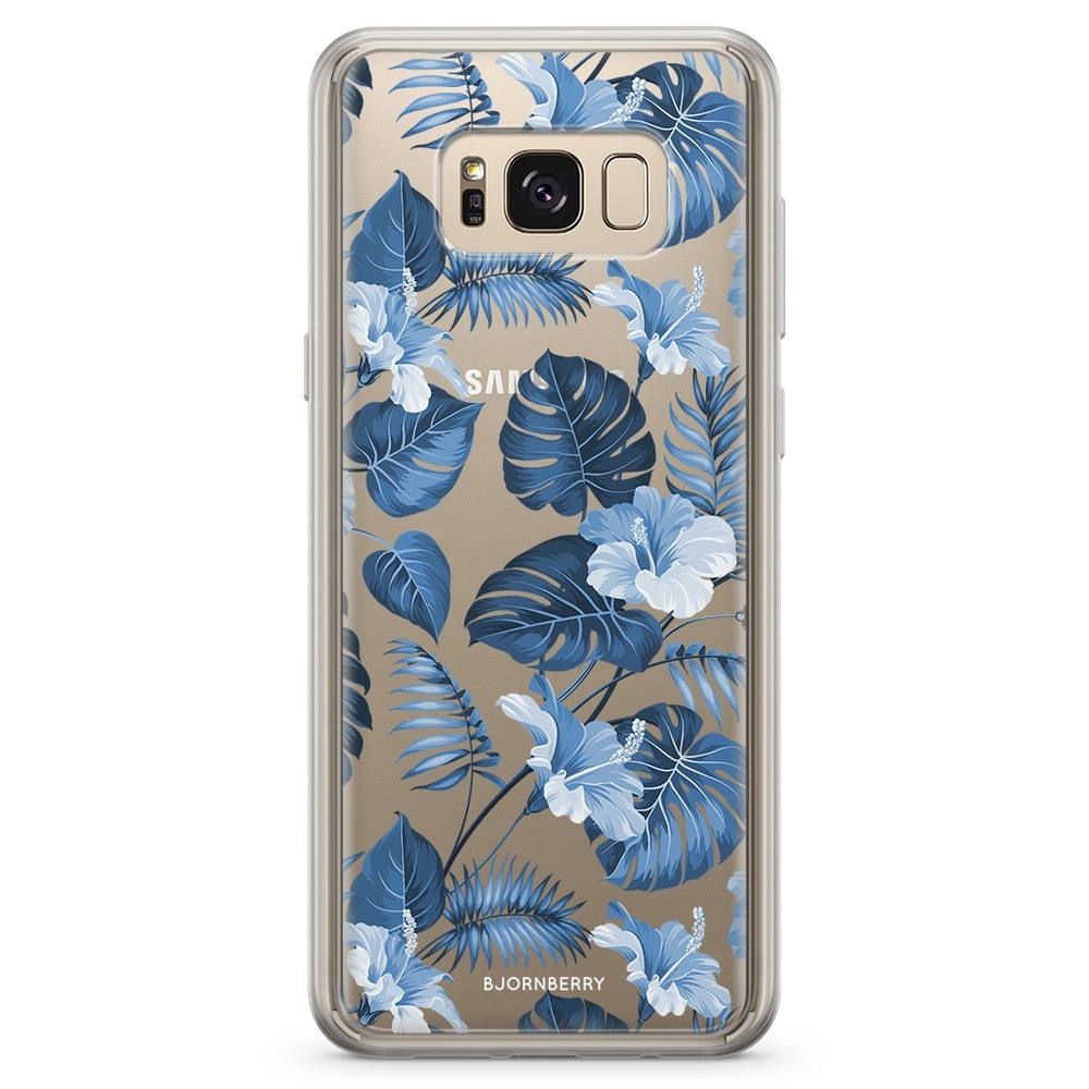 Samsung Galaxy S8 Plus Fashion Skal - Blå Blommor