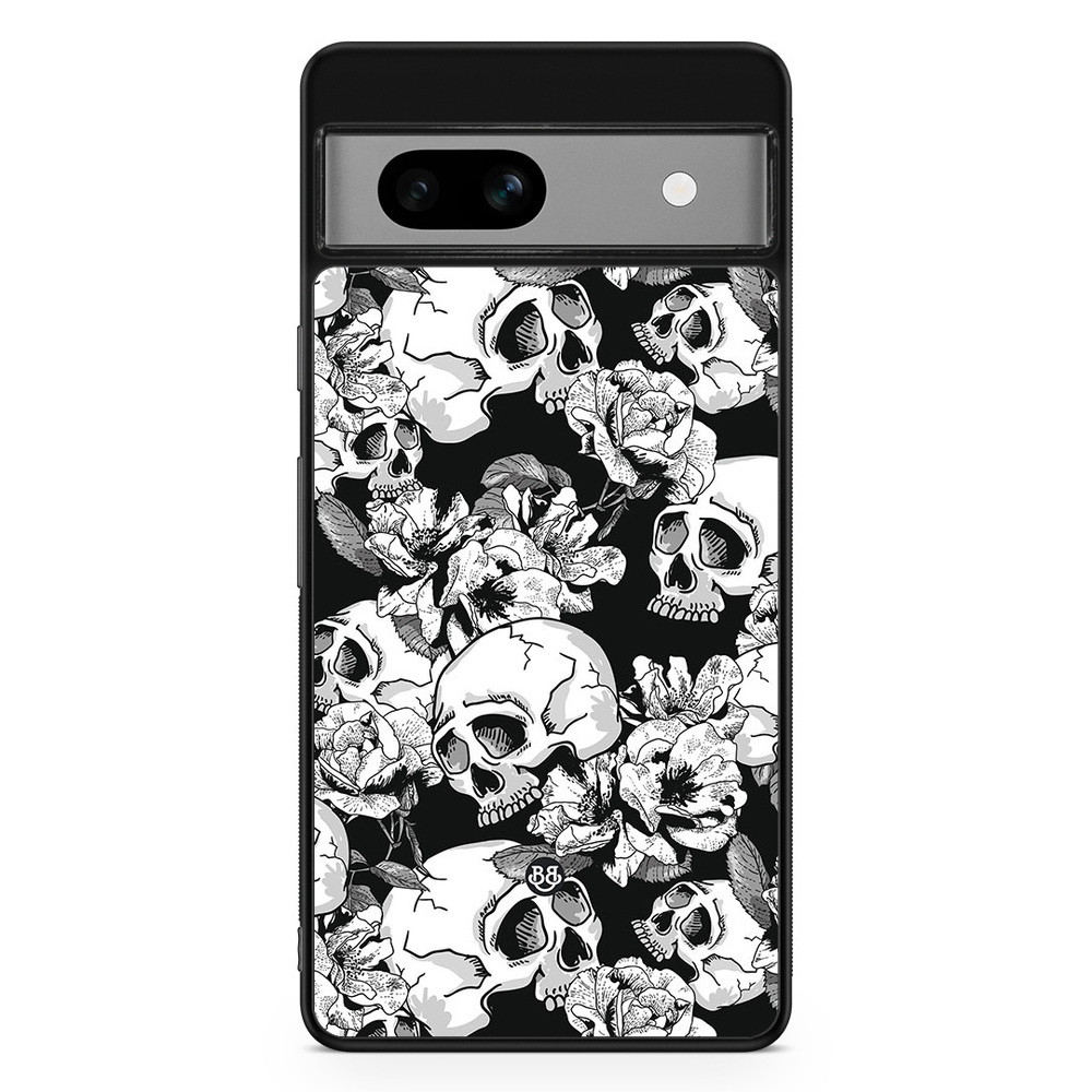Google Pixel 7a Case - Skull & Roses