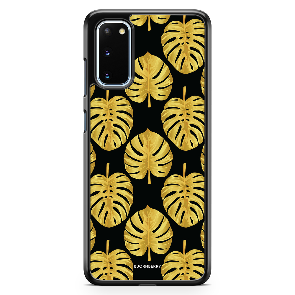 Samsung Galaxy S20 Case - Gold Monstera
