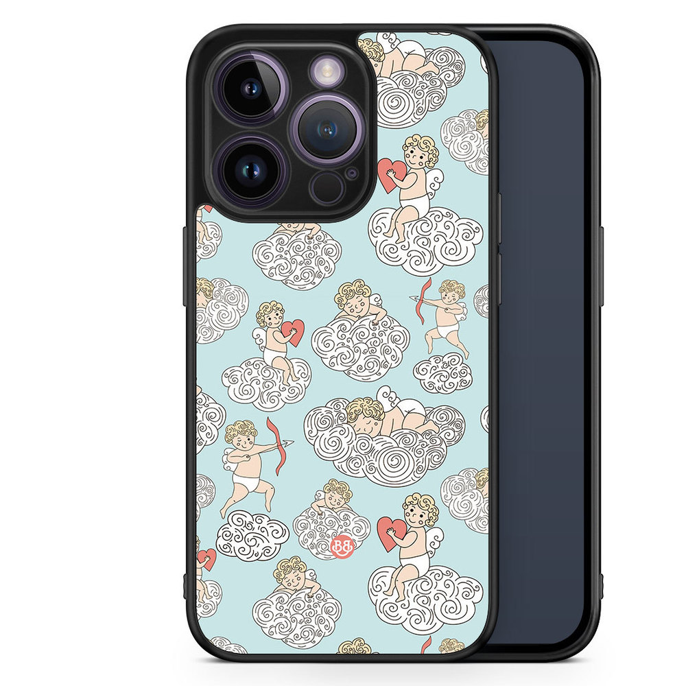 iPhone 14 Pro Case - Angels and Clouds