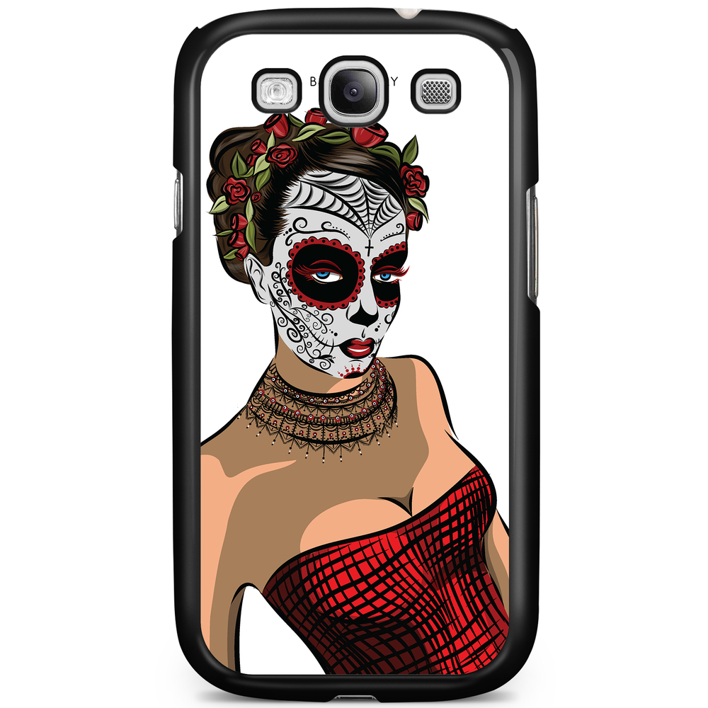 Samsung Galaxy S3 Mini Case - Skull Mask Flowers