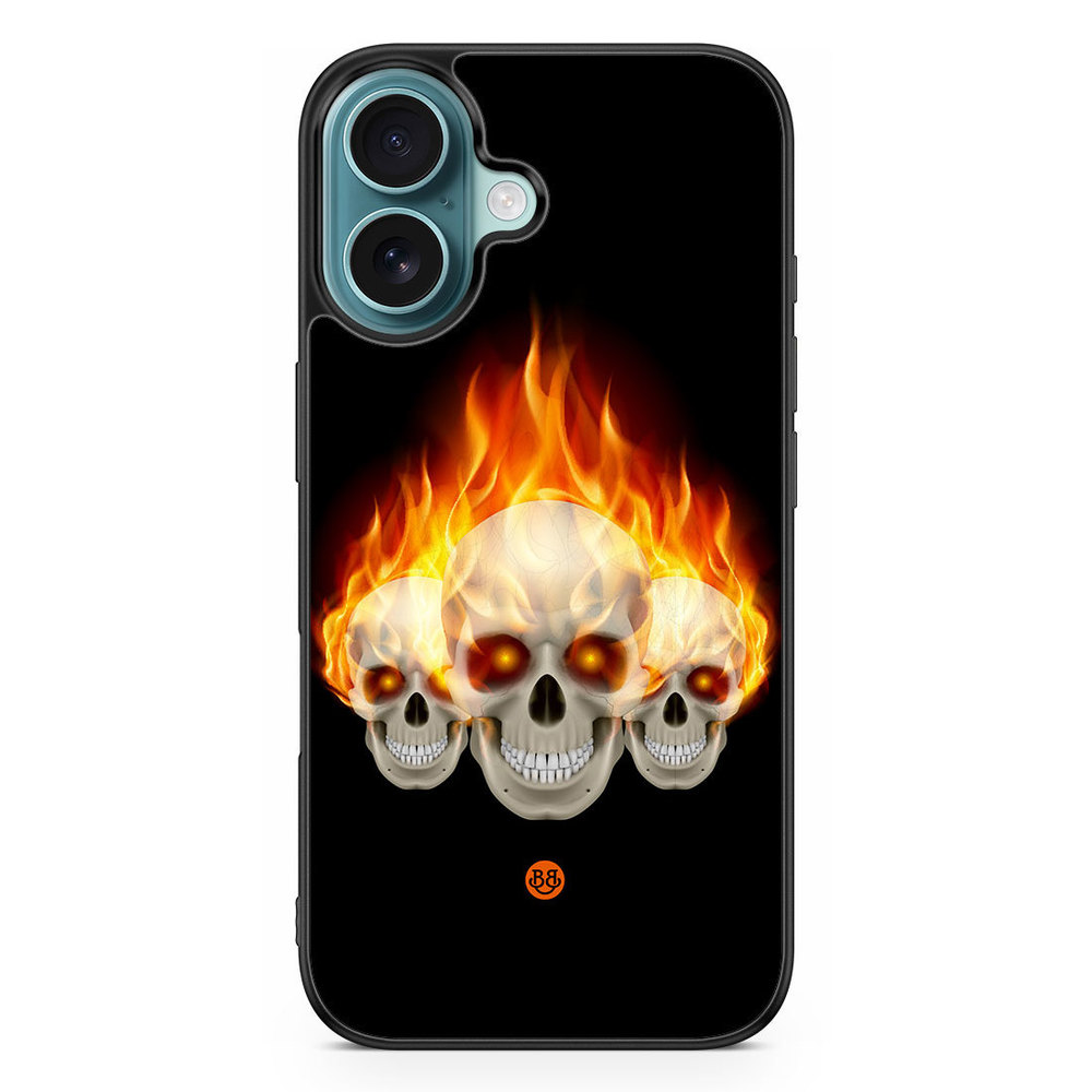 iPhone 16 Case - Flames Skulls