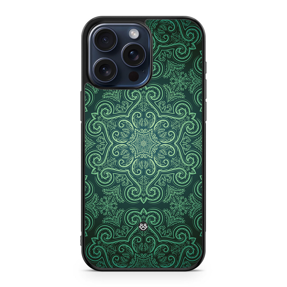 iPhone 15 Pro Max Case - Green Retro Pattern