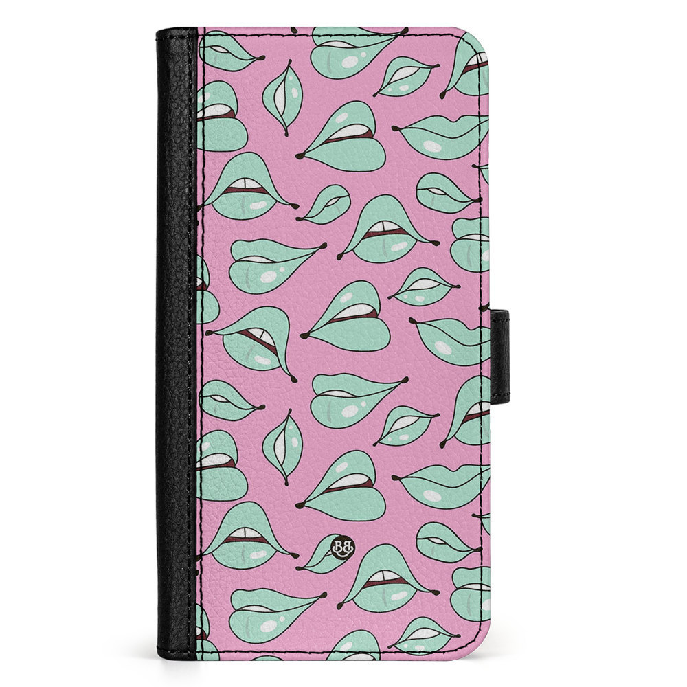 Doro 8050 Wallet Case - Green Lips
