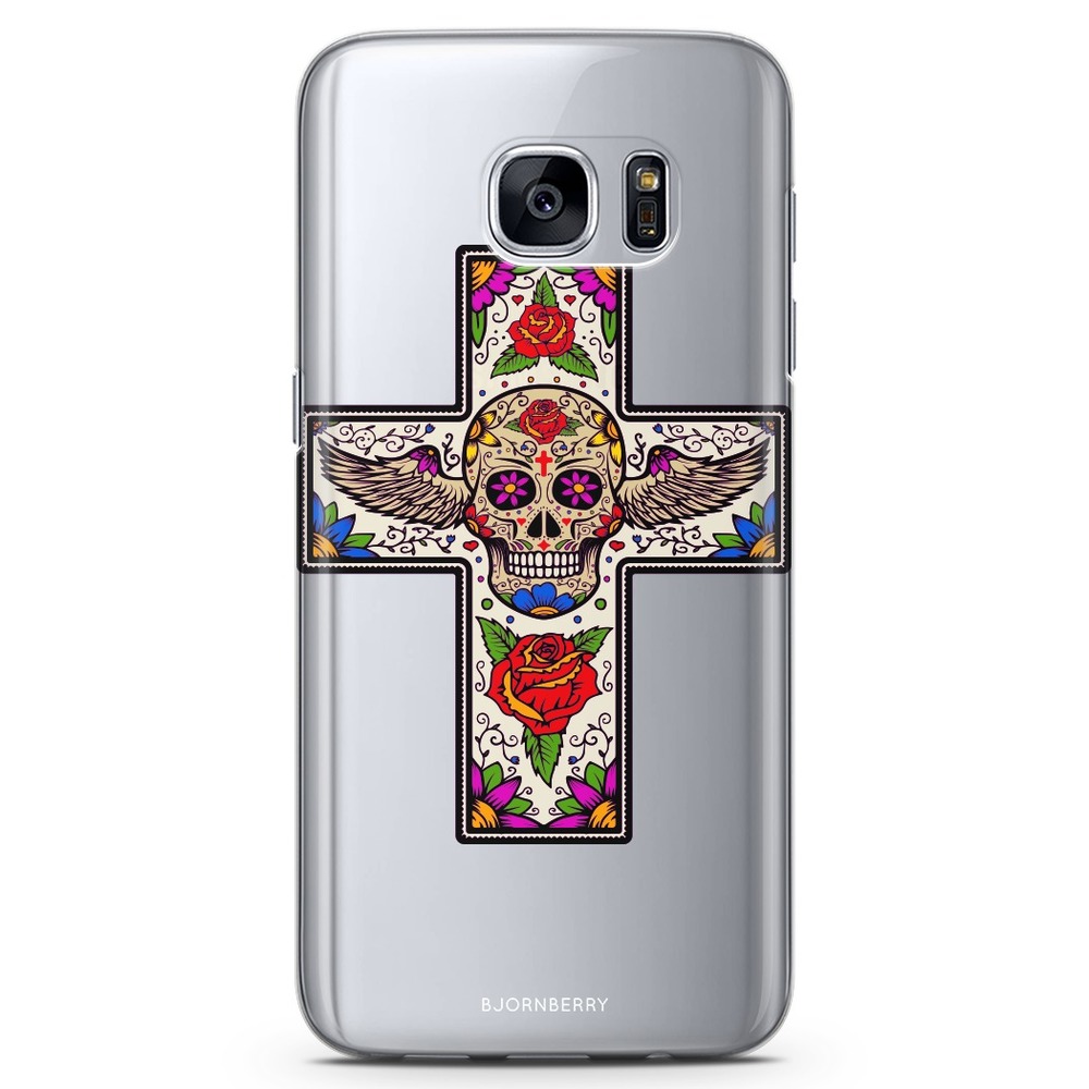 Samsung Galaxy S7 TPU Case - Skull Cross