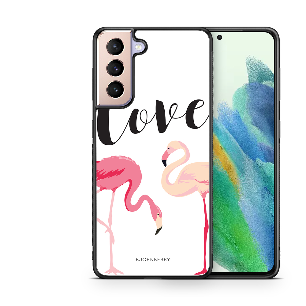 Samsung Galaxy S21 FE 5G Skal - Love Flamingo