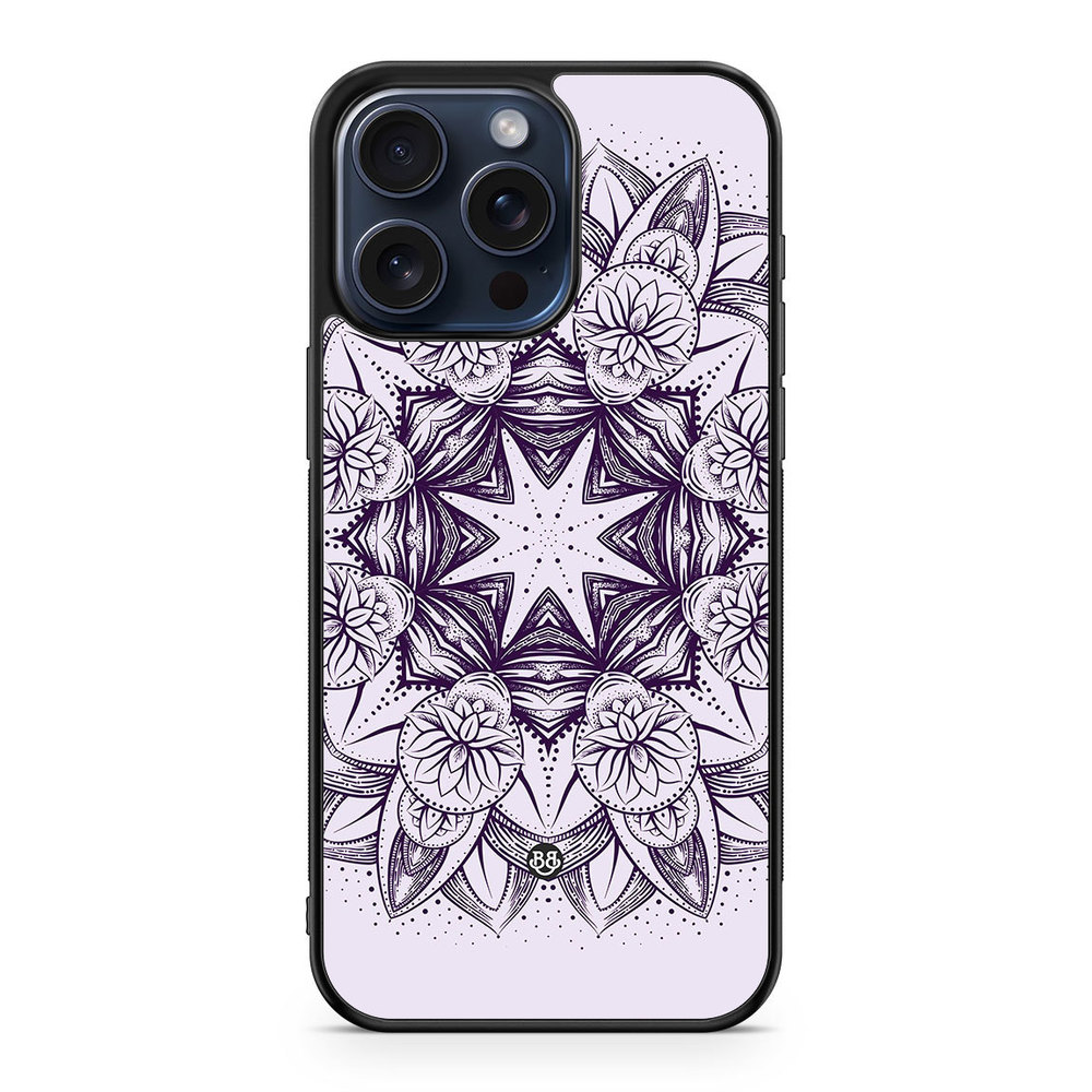 iPhone 15 Pro Max Case - Purple Mandala