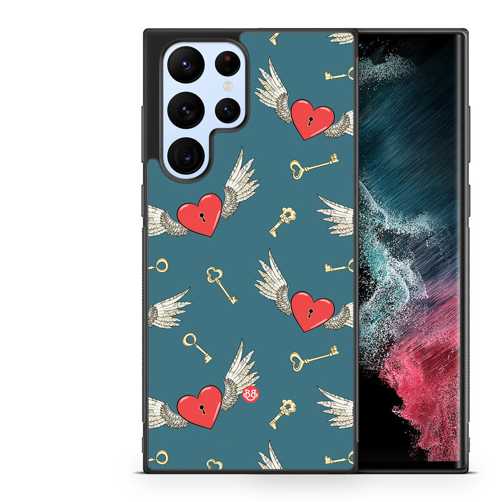 Samsung Galaxy S23 Ultra 5G Case - Hearts and Wings