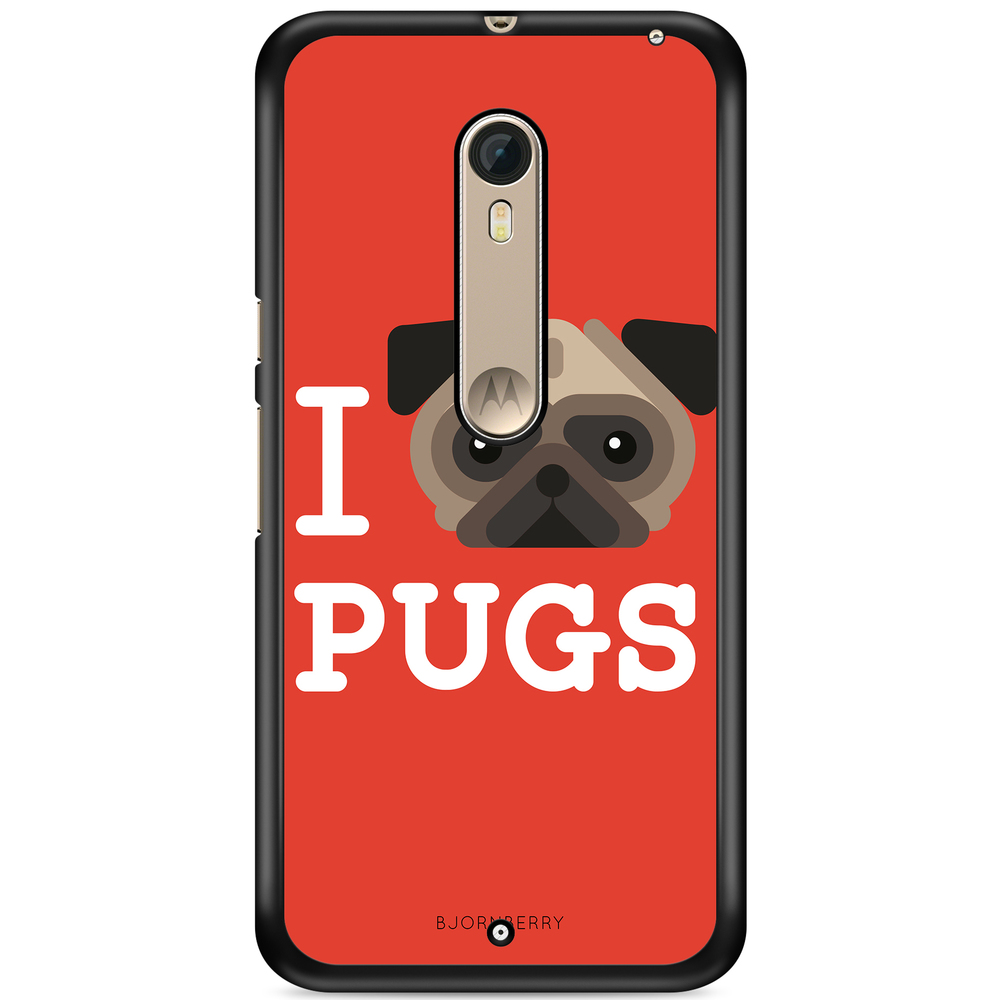Moto X Style Case - I Love Pugs