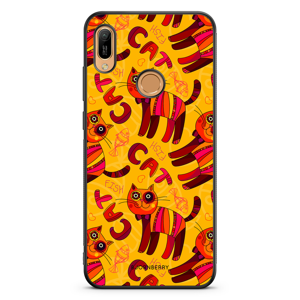 Huawei Y6 2019 Case - Cat & Fish