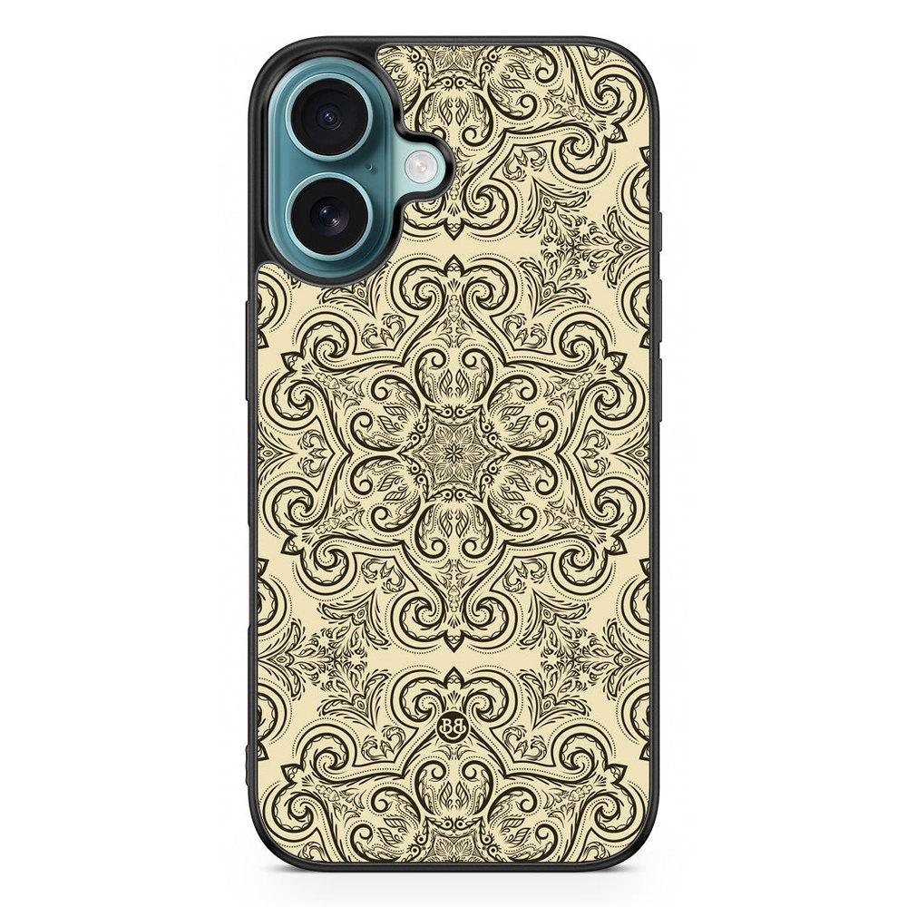 iPhone 16 Case - Beige Retro Pattern