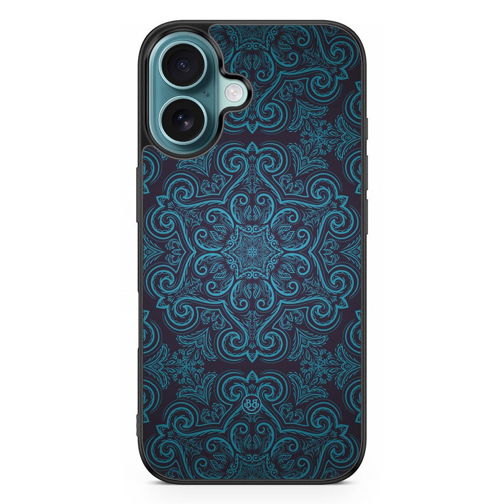 iPhone 16 Case - Blue Retro Pattern