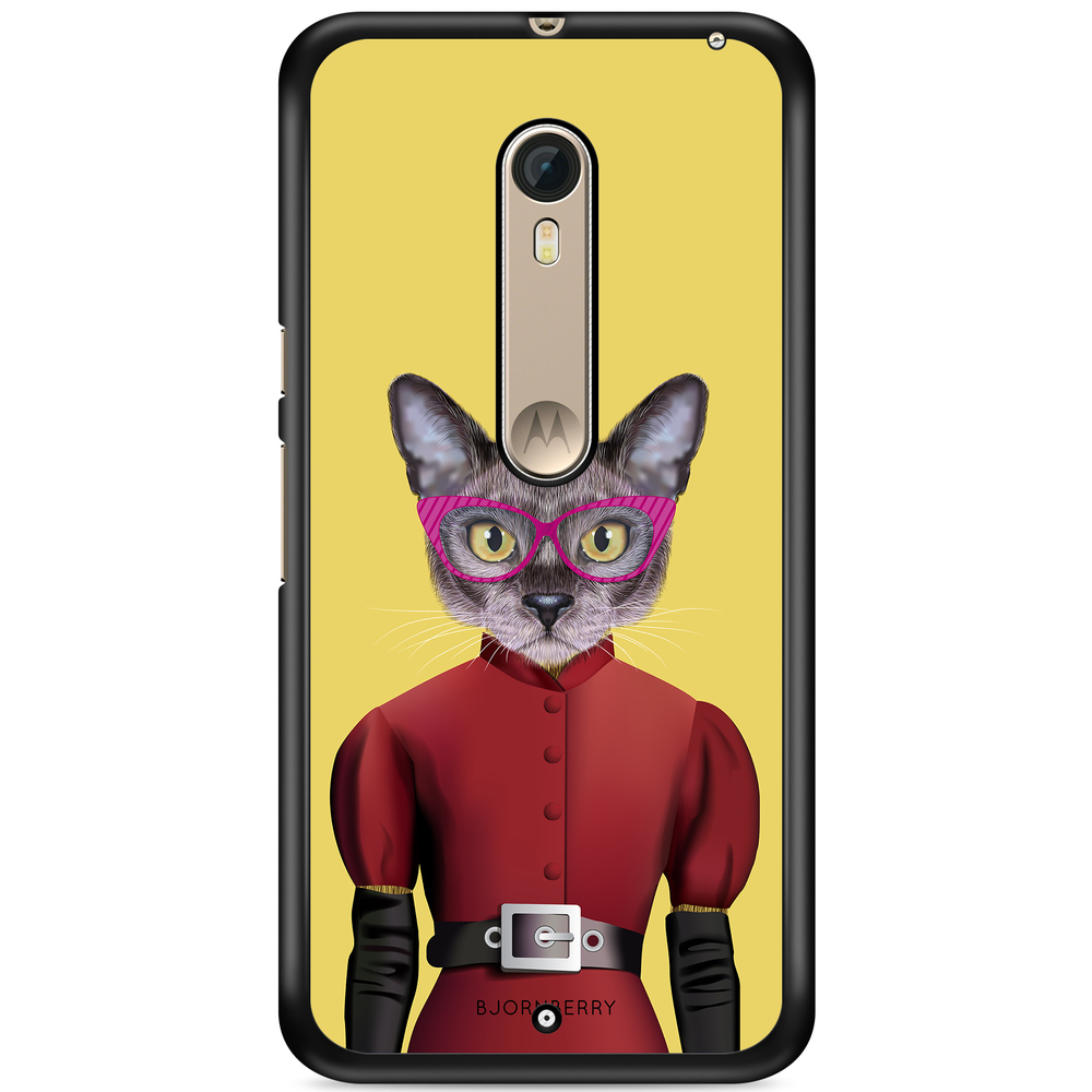 Moto X Style Case - Hipster Cat