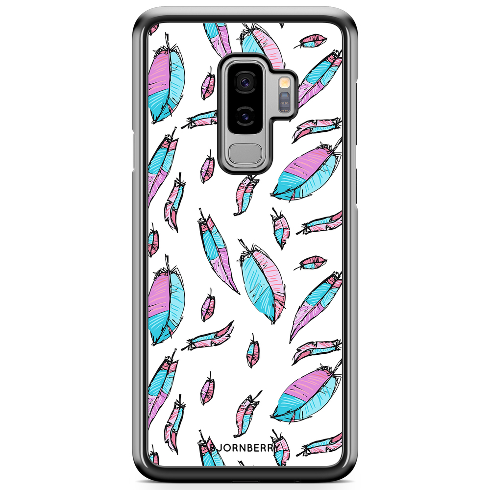 Samsung Galaxy S9 Plus Case - Pink/Blue Feathers