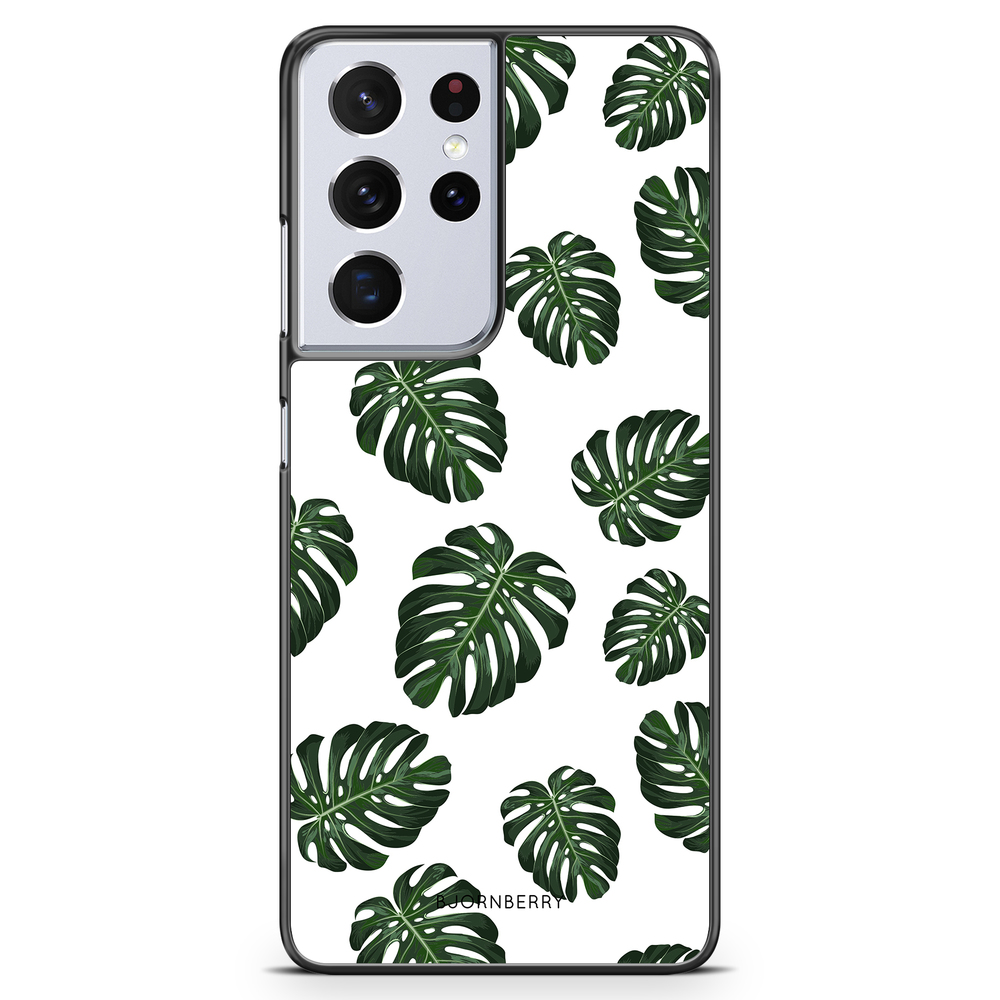 Samsung Galaxy S21 Ultra Case - Monstera Pattern