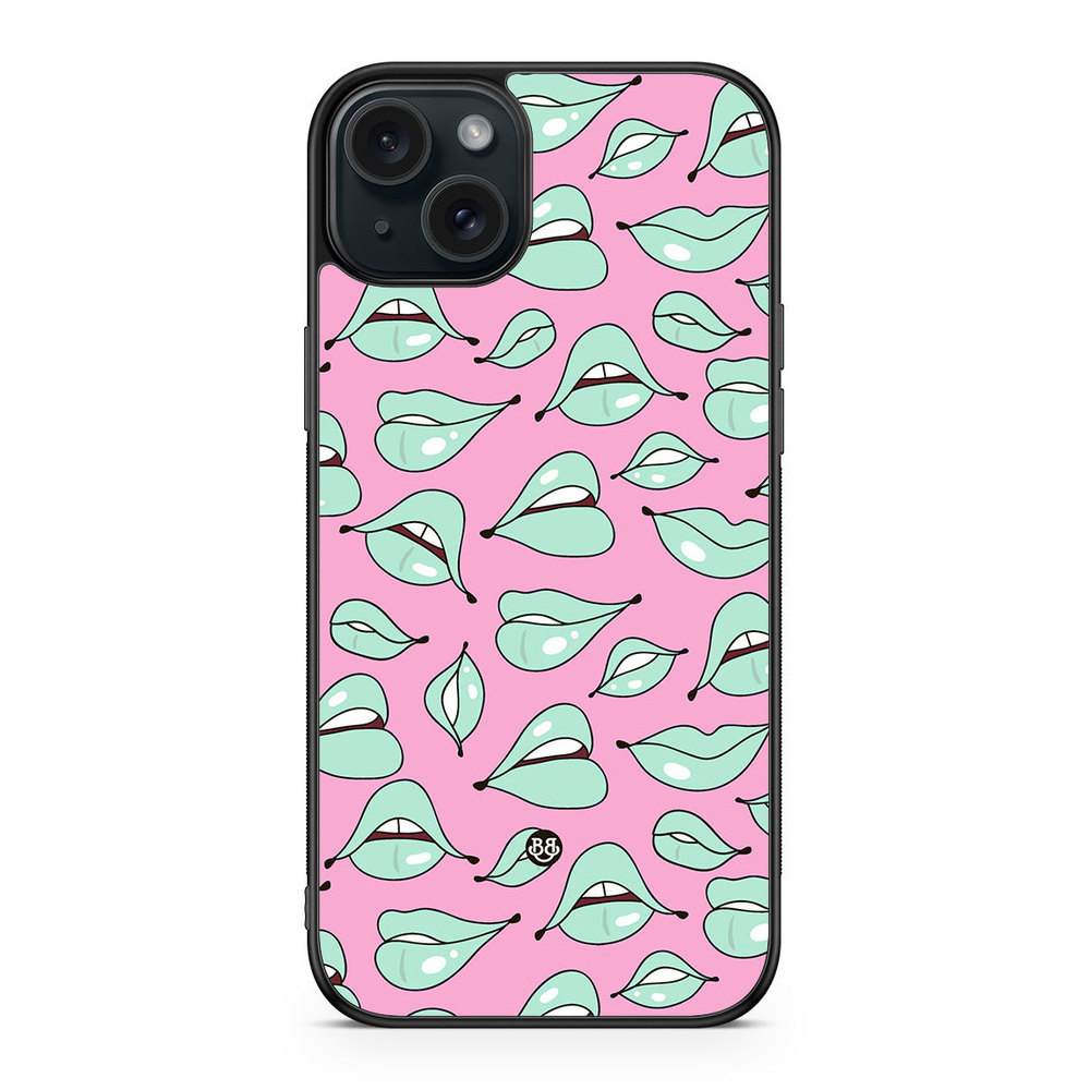 iPhone 15 Plus Case - Green Lips