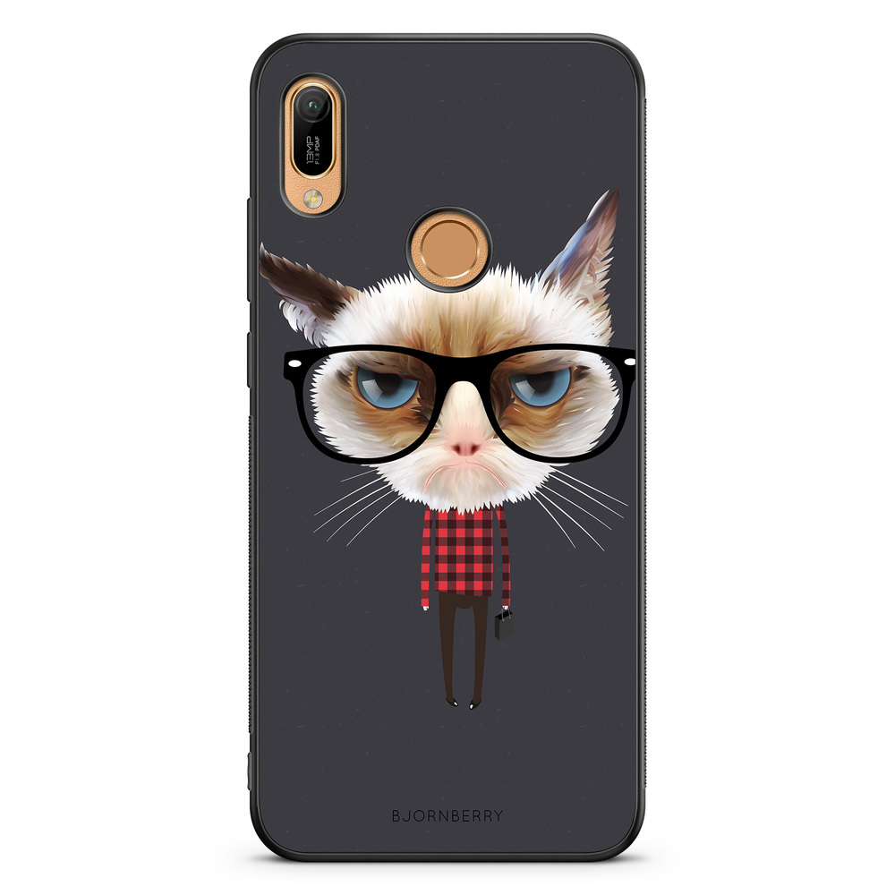 Huawei Y6 2019 Case - Hipster Cat