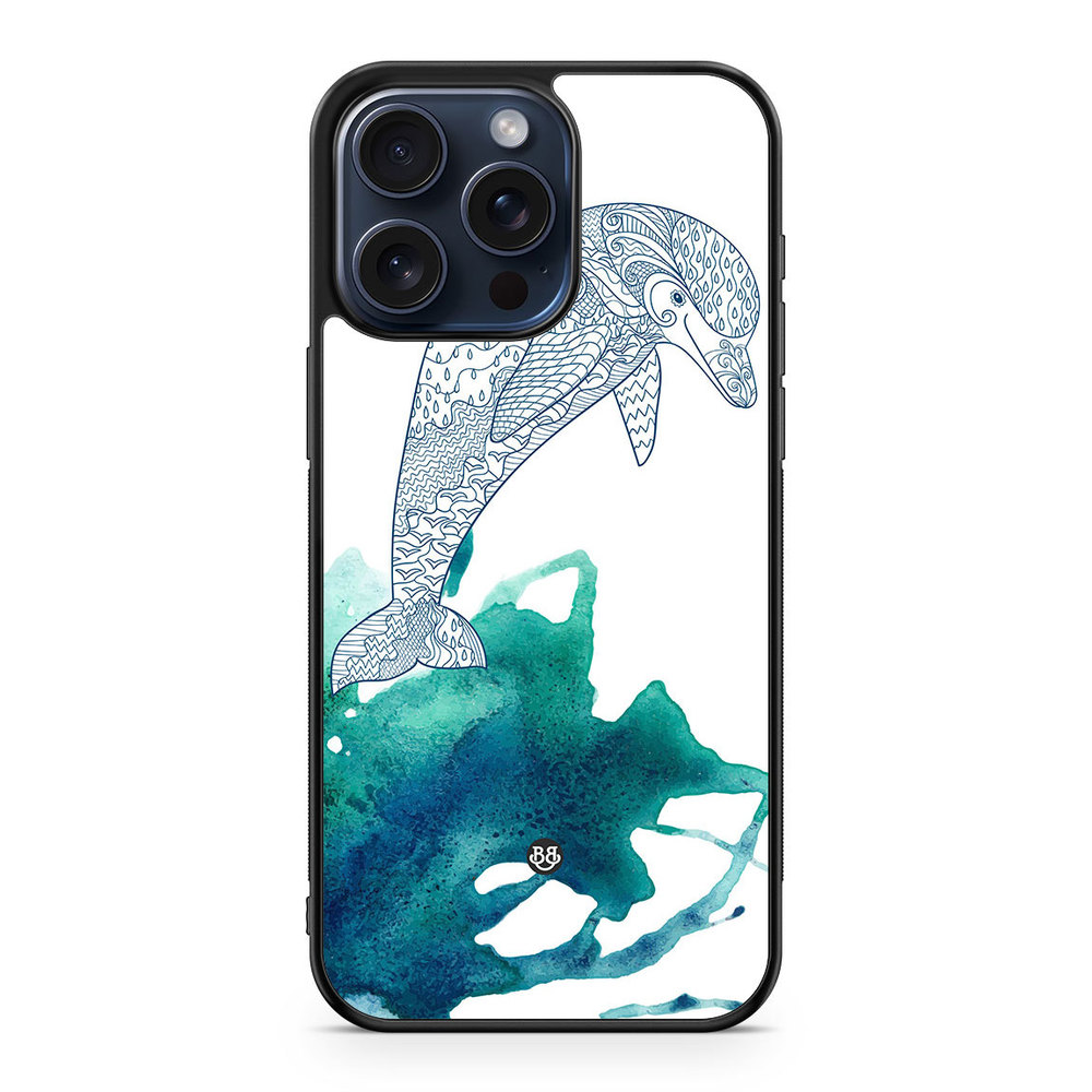 iPhone 15 Pro Max Case - Mandala Dolphin