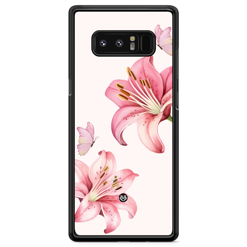 Samsung Galaxy Note 8 Case - WILD BLOOM - Pink Lily