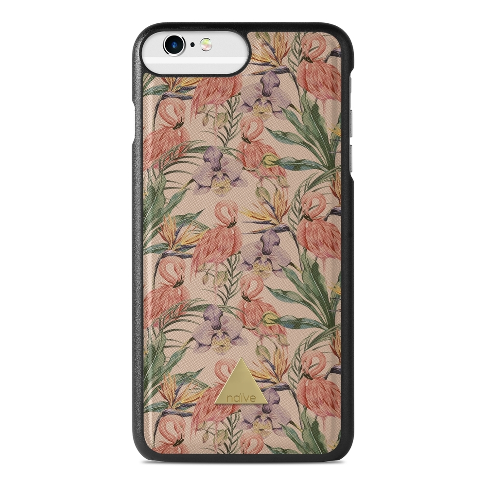 Naive iPhone 6 Plus / 6s Plus Case - Flamingos & Flowers