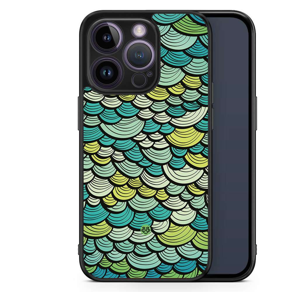 iPhone 14 Pro Case - Green Mermaid Scales