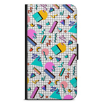 Motorola Moto E40 Wallet Case - 80s Pattern