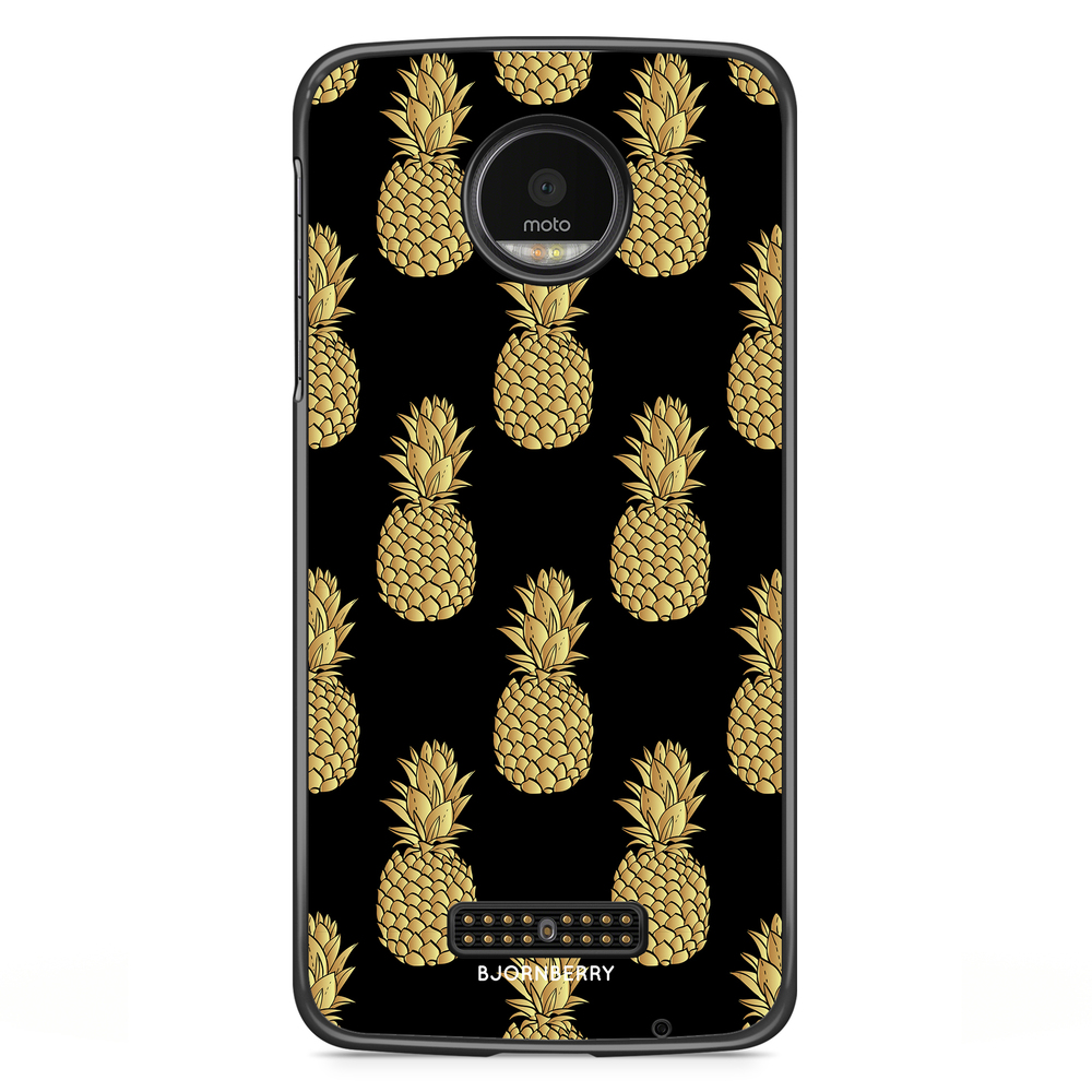 Moto Z2 Play Case - Gold Pineapples