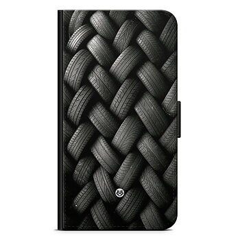 Motorola Moto E40 Wallet Case - Wall of tires