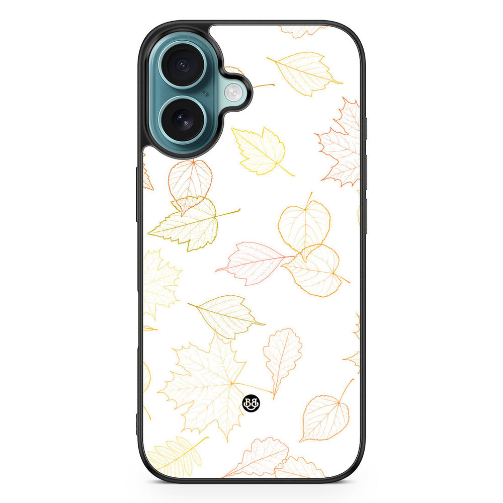 iPhone 16 Case - White and Leaves