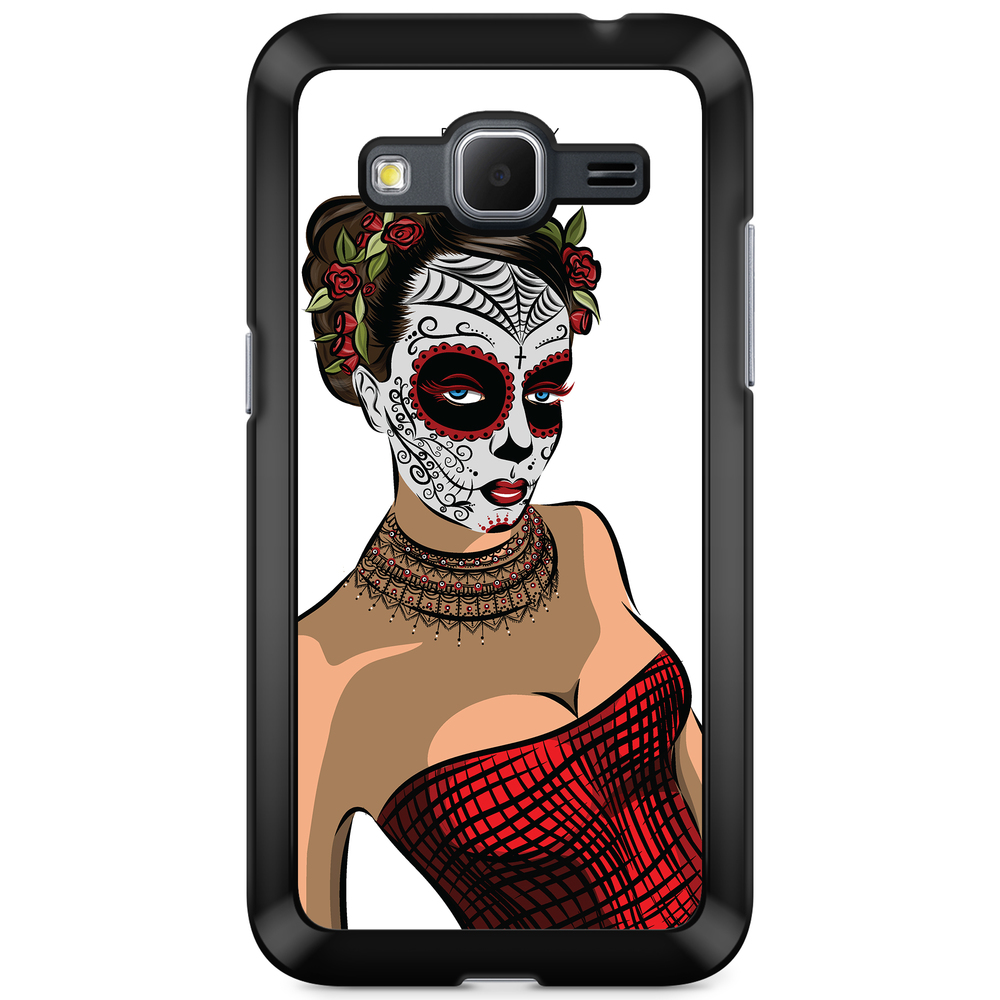 Samsung Galaxy Core Prime Case - Skull Mask Flowers