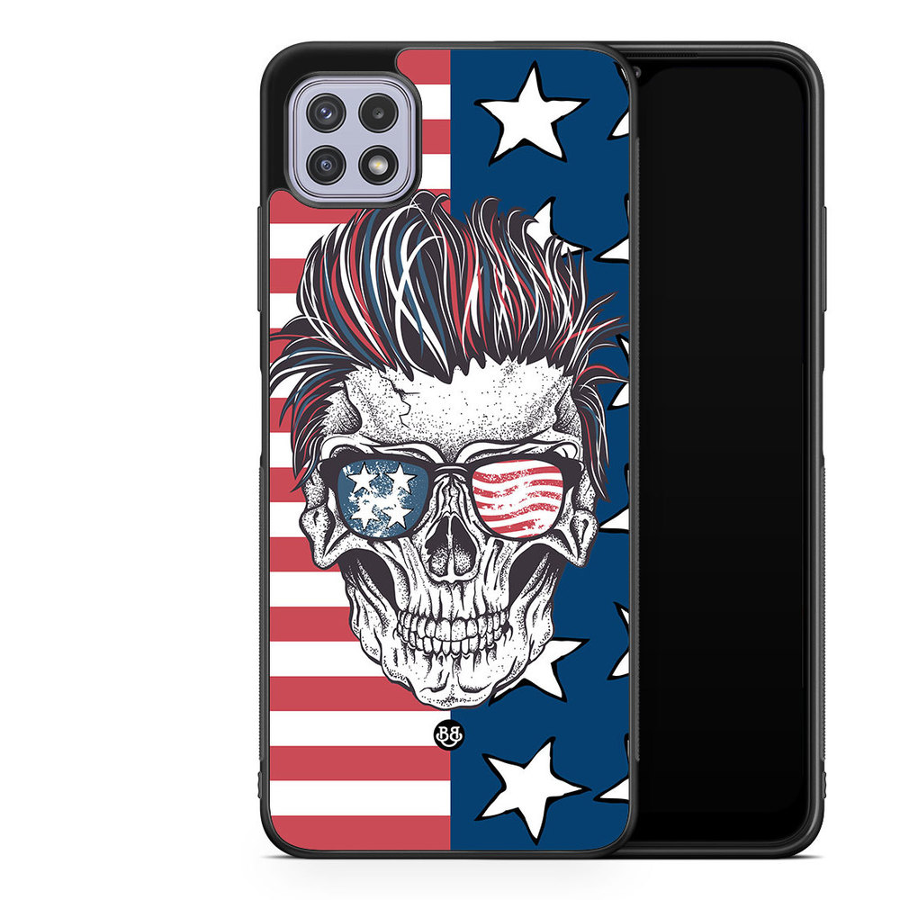 Samsung Galaxy A22 4G Case - USA Skull