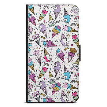 Motorola Moto E40 Wallet Case - Unicorn Ice Creams