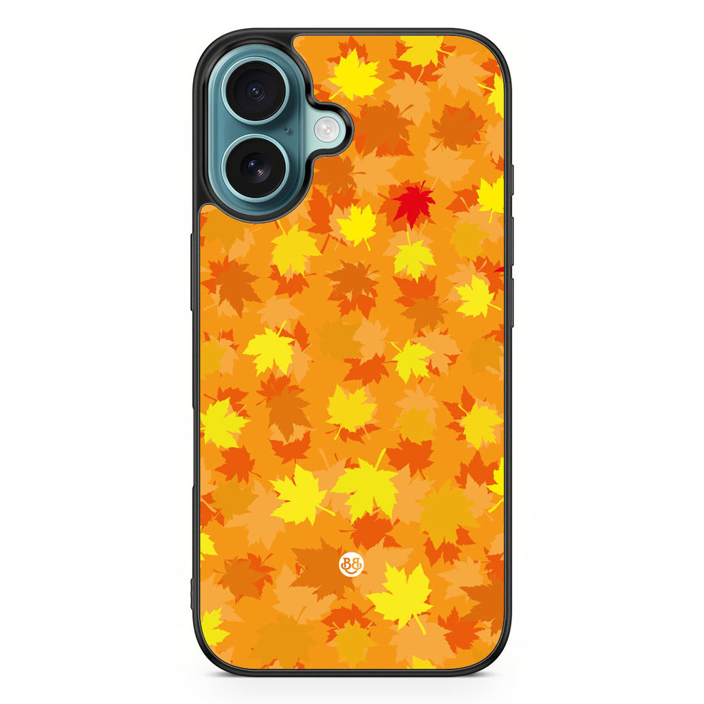 iPhone 16 Case - Orange leaves