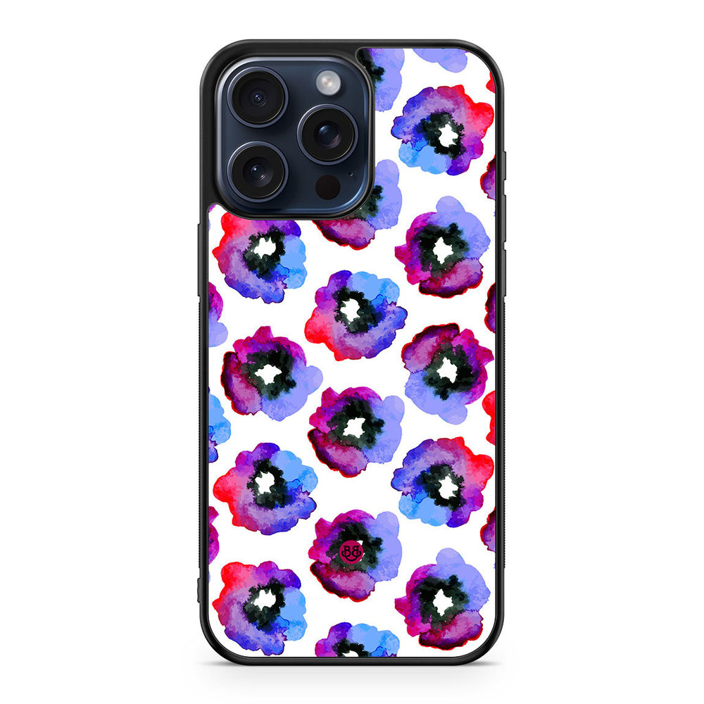 iPhone 15 Pro Max Case - Violet Flowers