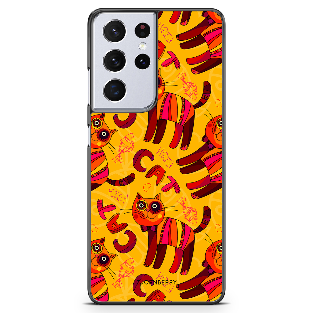 Samsung Galaxy S21 Ultra Case - Cat & Fish