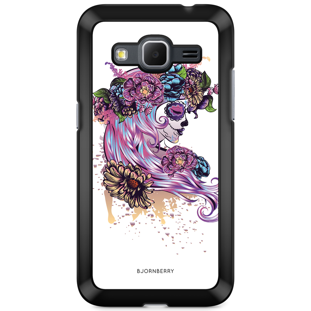 Samsung Galaxy Core Prime Case - Skull Girl Flowers