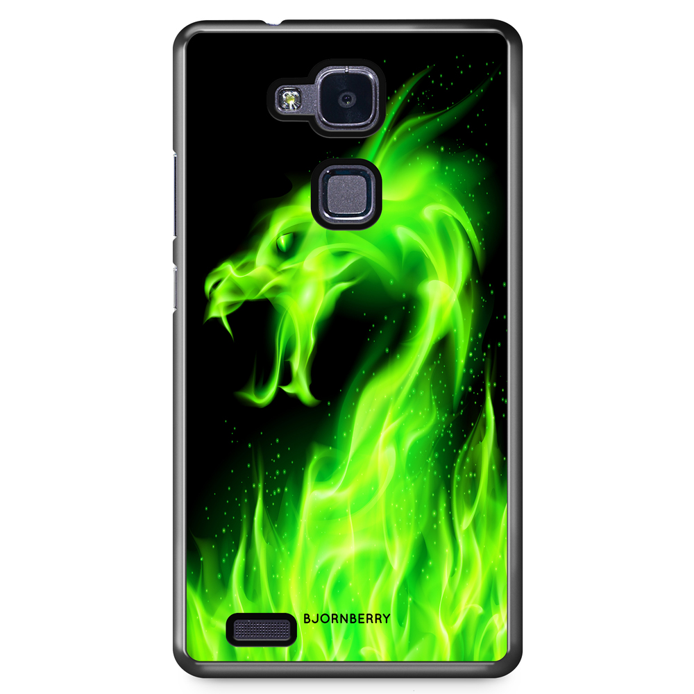 Huawei Honor 5X Case - Green Flames Dragon