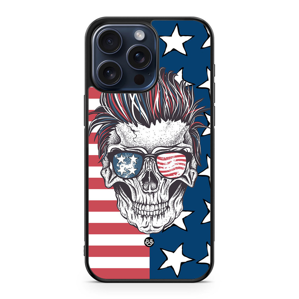 iPhone 15 Pro Max Case - USA Skull
