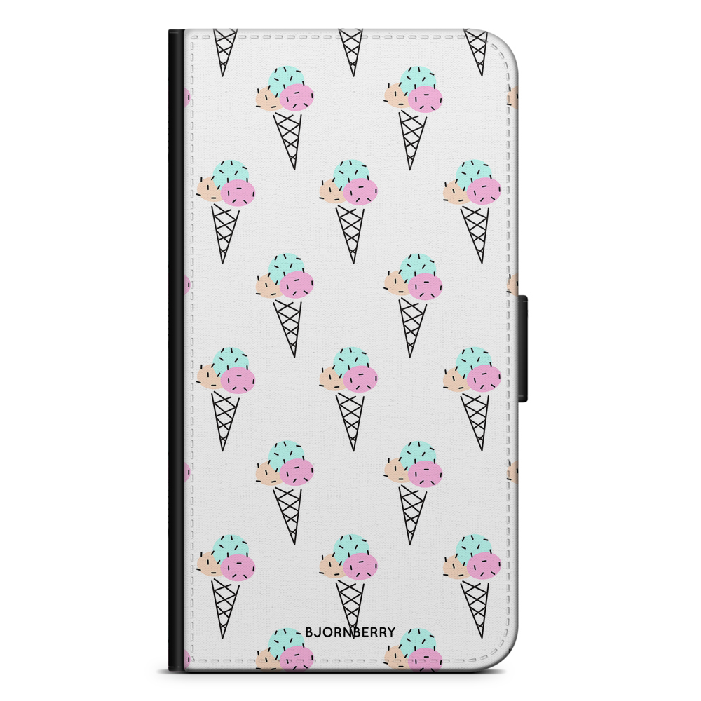 Samsung Galaxy S4 Mini Wallet Case - Ice Cream Pattern
