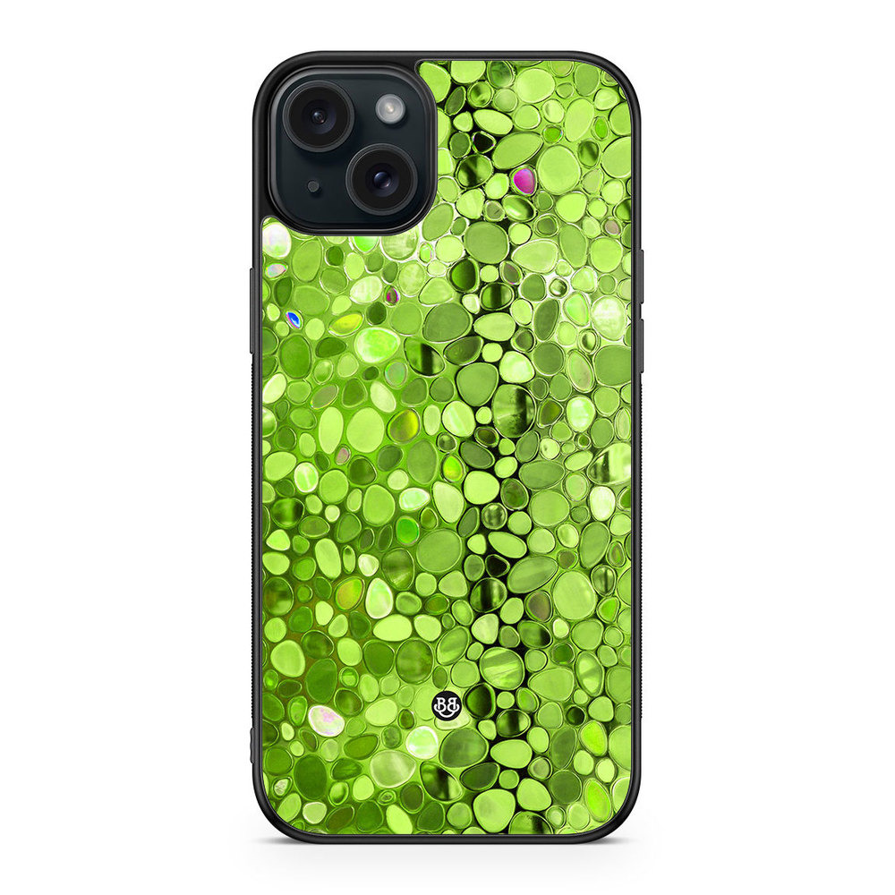 iPhone 15 Plus Case - Stained Glass Green