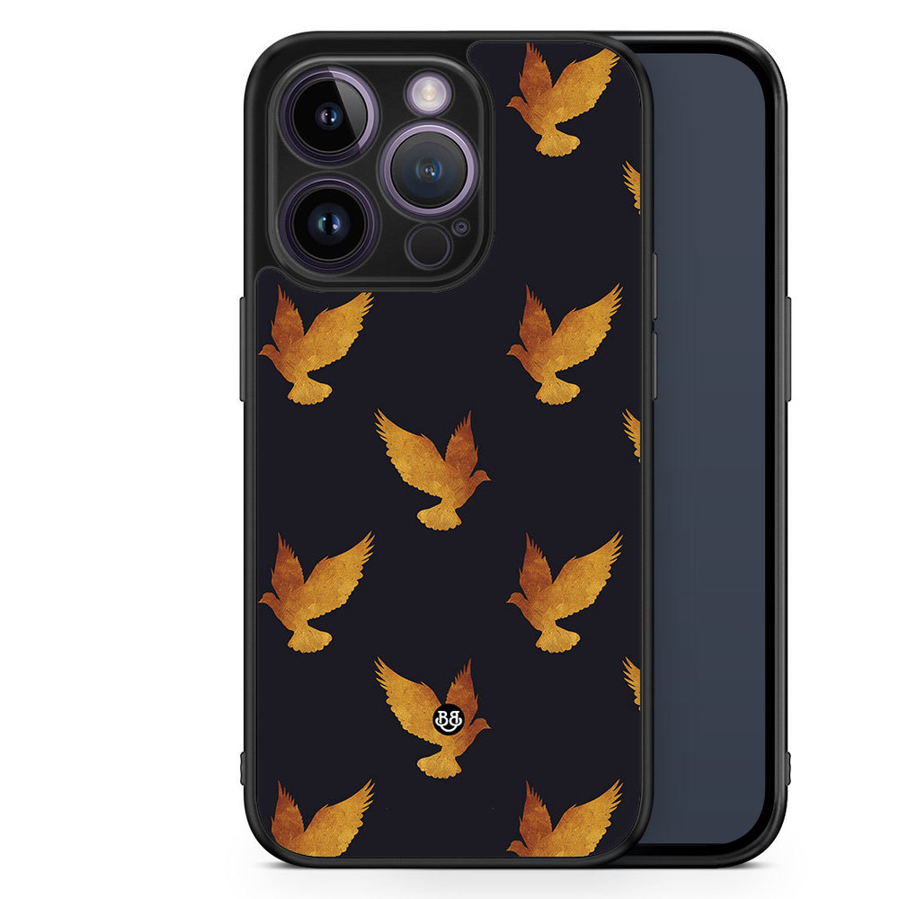 iPhone 14 Pro Case - Golden Doves