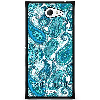 Sony Xperia M2 Aqua Skal Custom - Paisley Namn
