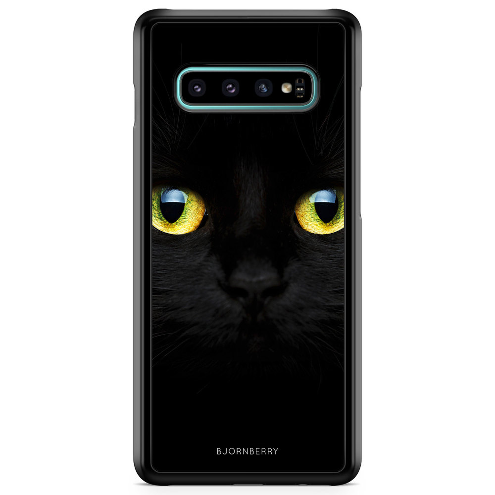 Samsung Galaxy S10 Plus Case - Black Cat Close Up