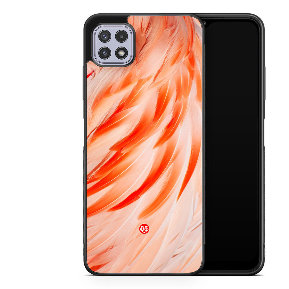 Samsung Galaxy A22 4G Case - Flamingo Feathers