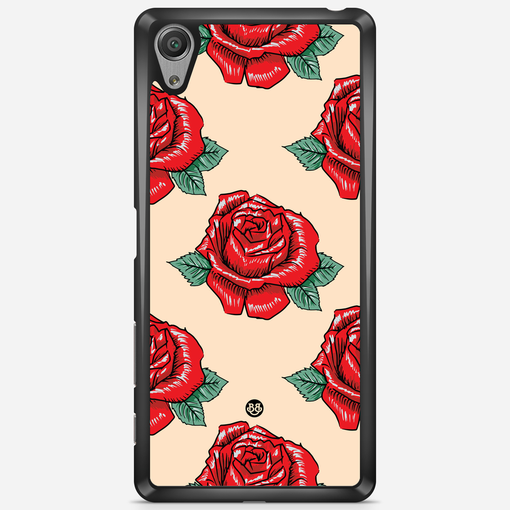 Sony Xperia X Performance Case - Rose Pattern