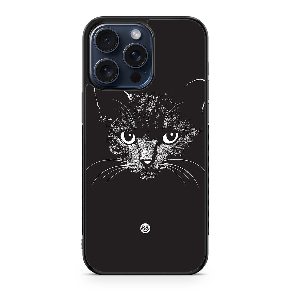 iPhone 15 Pro Max Case - Black/white cat