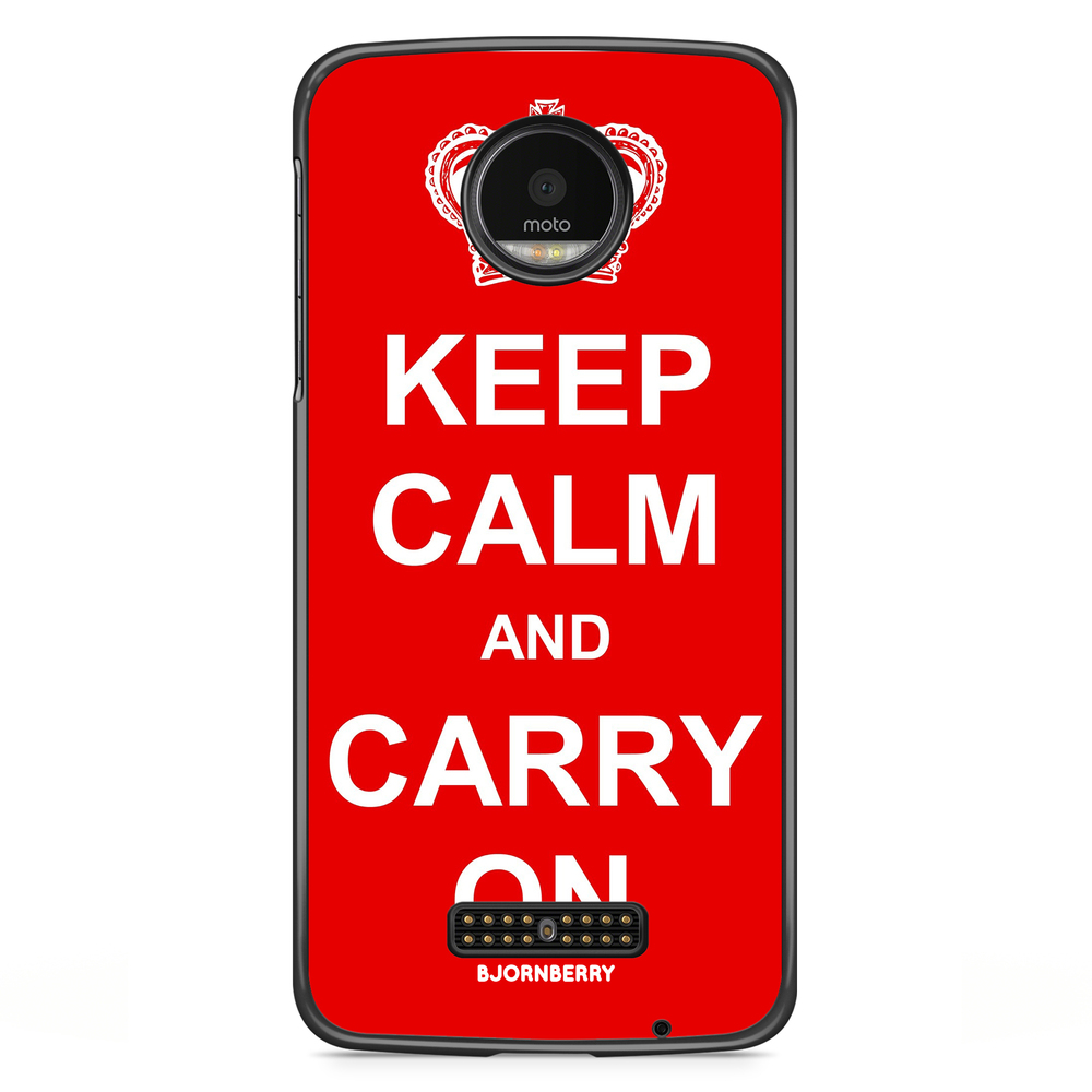 Moto Z2 Play Case - Keep calm carry on
