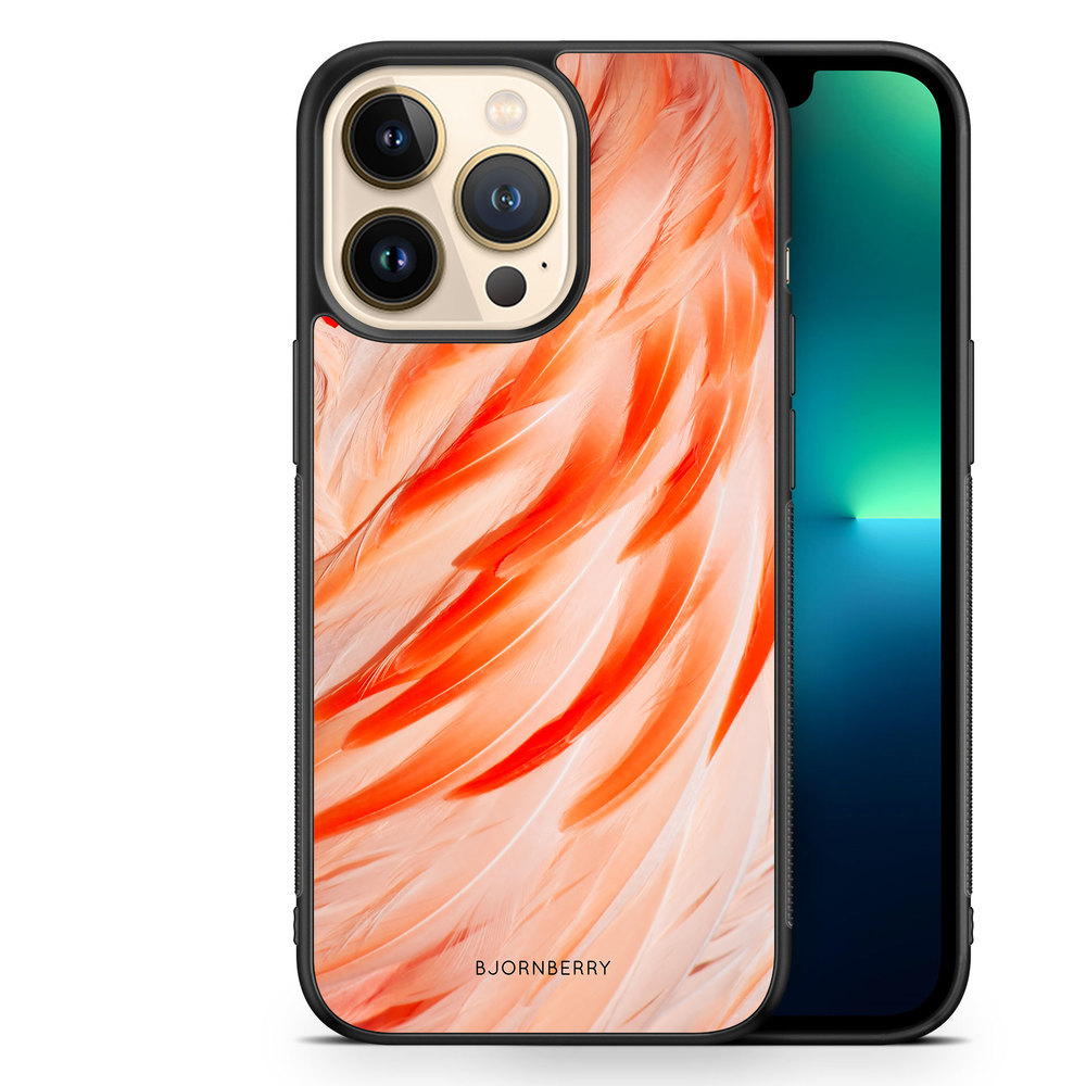 iPhone 13 Pro Case - Flamingo Feathers