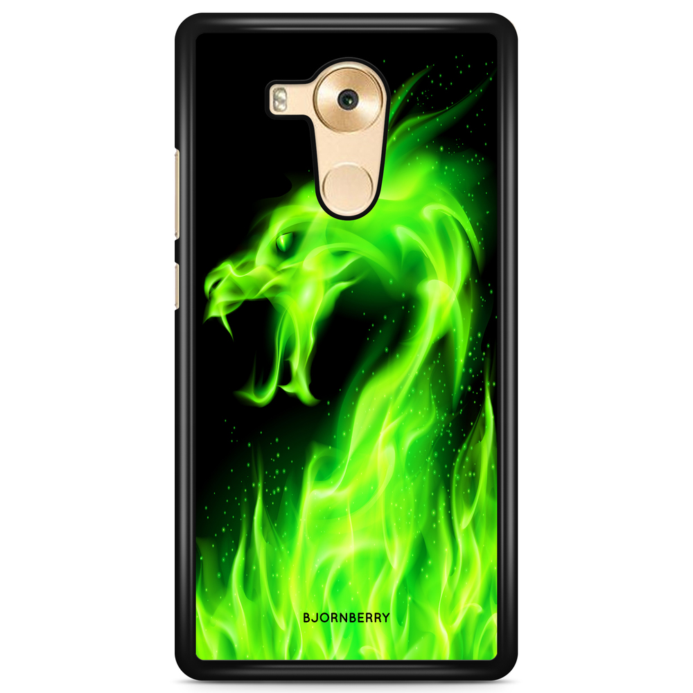 Huawei Mate 9 Pro Case - Green Flames Dragon