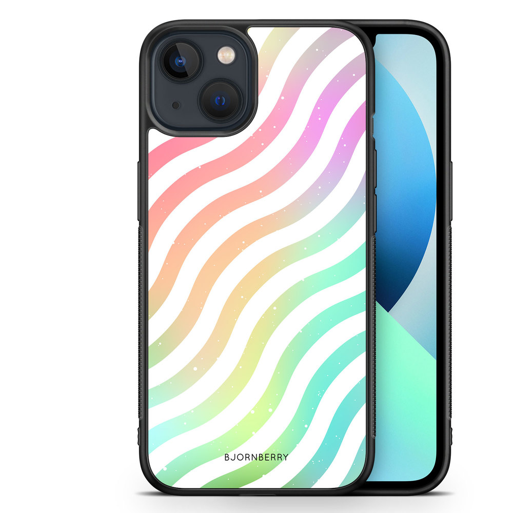iPhone 13 Mini Case - Wavy Rainbow